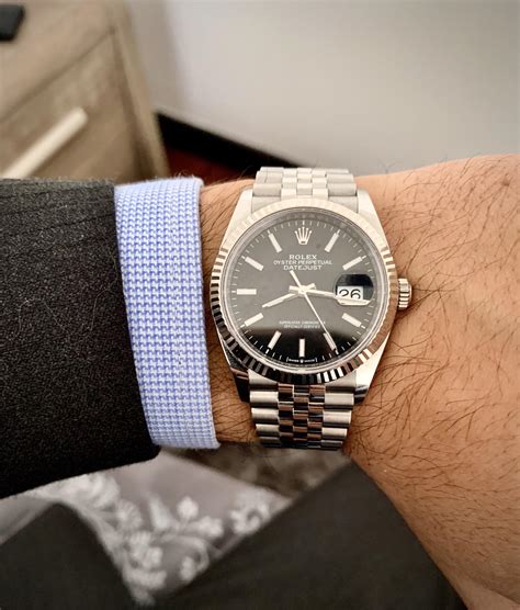 rolex datejust 36 on hand